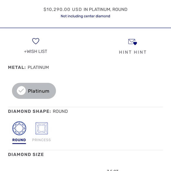 Tacori Royal-T Platinum engagement ring size 6.5 - Picture 10 of 10